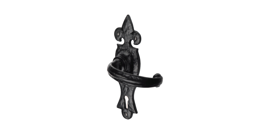 M.Marcus heritage brass wroxeter black iron door handle